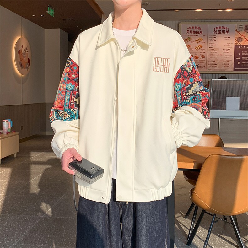 春秋季绣花外套男女同款新款美式夹克XZ102B-1-JK2522P75,男装夹克,星座102B-1