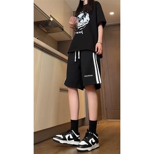 运动短裤男款夏季2024新款美式宽松重磅休闲五分裤潮牌篮球中裤子图片