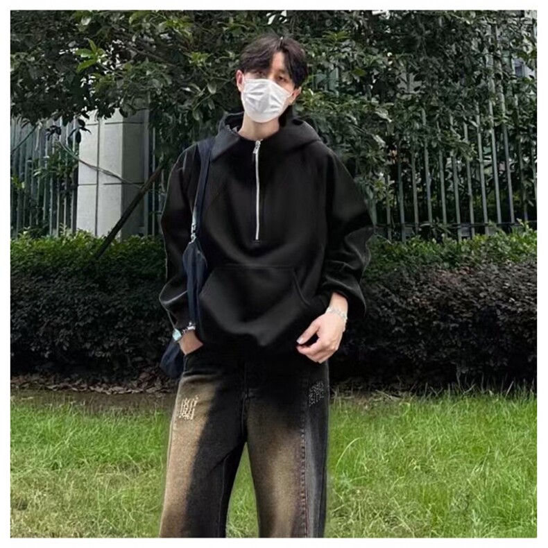 网图秋季重磅直播380克全棉拉链套头连帽卫衣外套AH908-P45,女装短外套,四季星座610B