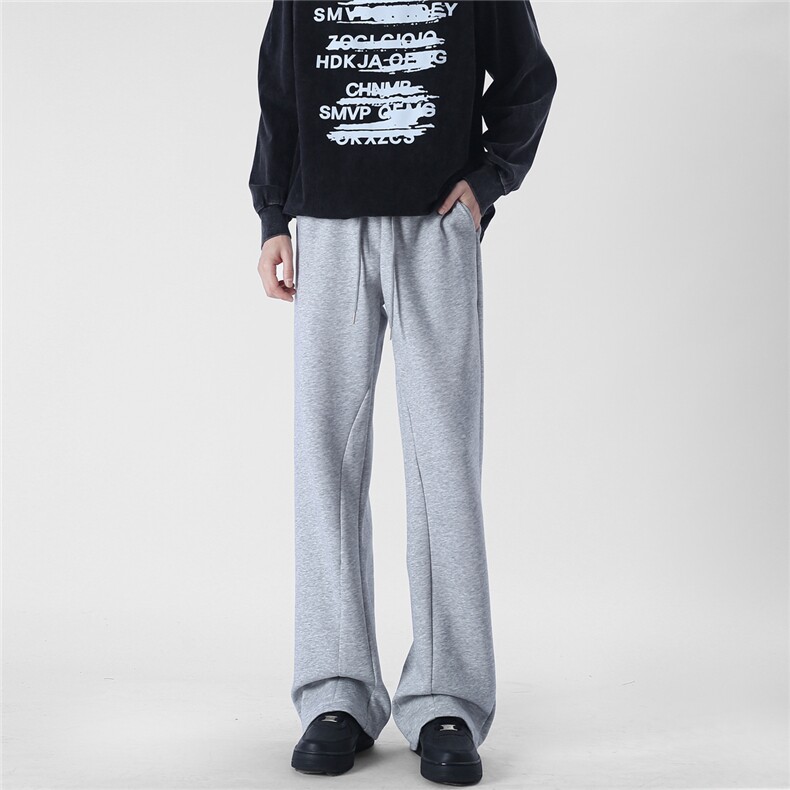 A429-YK325-特批40秋冬重磅显瘦美式弯刀休闲百搭宽松卫裤,男装休闲裤,电商A429