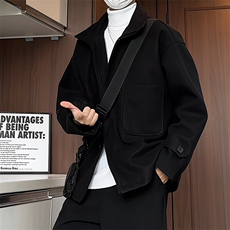 美拉德毛呢西服外套男款深秋初冬穿搭潮牌高级感英伦雅痞风夹克女，男装夹克，电商A141