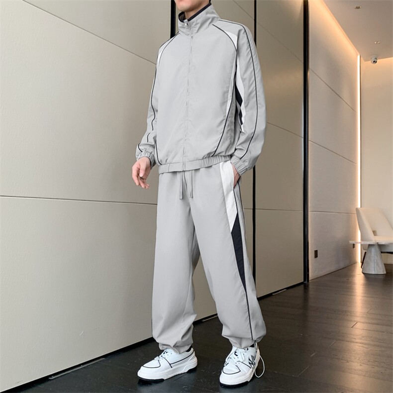 春秋季冲锋外套男款夹克男装中学生潮流拼接套装TZ0572-P118图片