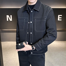 抖音数据2025秋冬季新款高端男外套B240-JK18013-P145，女装短外套，电商B240