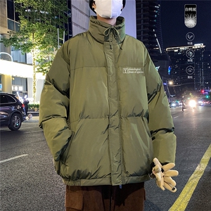 港风夜景字母印花白鸭绒保暖立领羽绒服A247-YR82113特批175控258图片