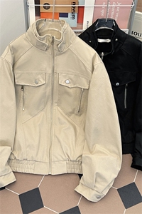 蛇年复古工装座山蛇皮蟒纹外套冬季加绒加厚飞行夹克棉服男女棉衣图片