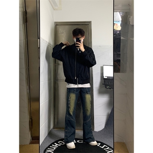 自家图，cleanfit牛仔裤男设计感小众秋冬裤子-KZA33-P65图片