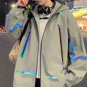 冲锋衣外套男2025春季新款宽松连帽休闲工装夹克潮流A02511-P85