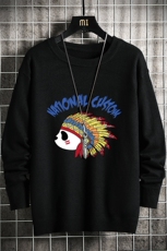 M67196-P45加绒款-P65圆领毛衣男大码针织衫男毛线衣线衫网格，男装针织衫/毛衣，电商A040A