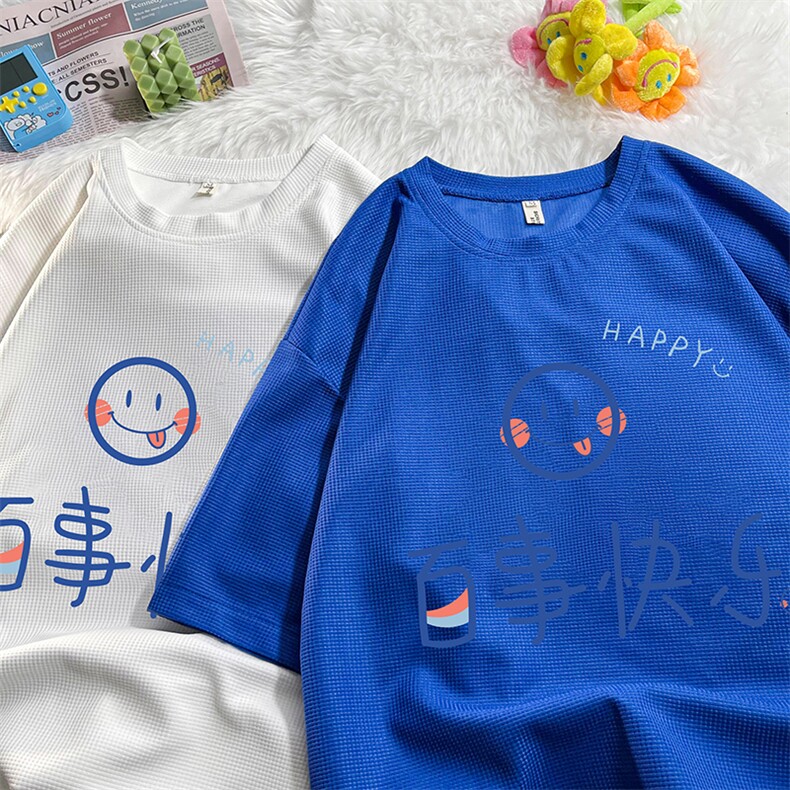 HT73183-P22华夫格t恤男短袖男大码五分袖毛毯,男装T恤,电商A040