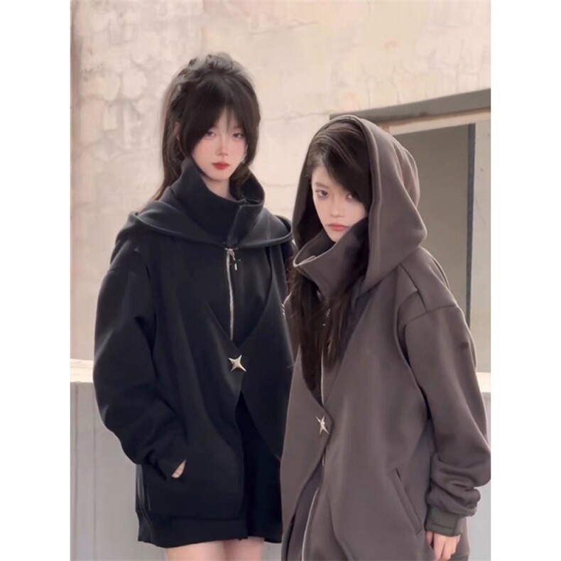 抖音质量重磅克重华棉设计感假两件卫衣ZW0110-P68图片