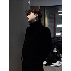 网图序77鹿皮绒加厚立领兔毛保暖棉服JK1073/P85，男装棉衣，星座205-3