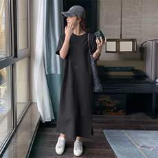 现货休闲性感后背镂空慵懒针织连衣裙2C075-126-P105K158，女装连衣裙，菡迪欧娜