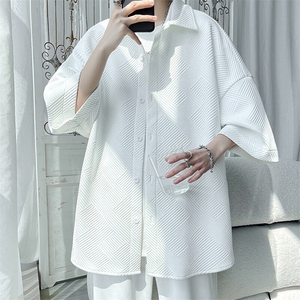 2025 夏季新款 旋律风车大码简约针织短袖衬衫M-5X HC23185-特P30图片