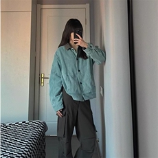 【档口现货】DJ203-特批80春秋季新款夹克简约翻领工装外套男女潮，男装工装外套，星座603-2