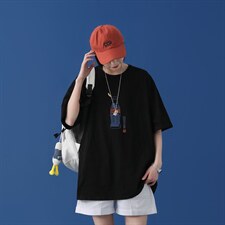 T1754P25中性潮牌印花短袖T恤宽松T恤男可乐瓶印花青春休闲T恤，男装T恤，星座510A-1