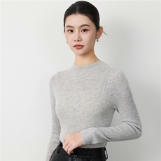 2025年秋季新款十八针一线针织半高领女士羊毛衫时尚休闲通勤百搭，女装羊毛衫，戎洋