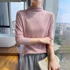 秋冬新款高领羊毛衫女修身显瘦百搭气质长袖打底衫，女装针织衫/毛衣，绒宛羊绒