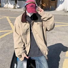 洗水休闲夹克男美式复古时尚高街春季穿搭外套显高上衣JK1169-P90，男装夹克，星座1103-3