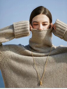 新款女装高领毛衣时尚百搭保暖羊毛羊毛衫图片