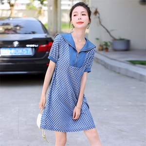 天丝牛仔连衣裙女小个子2023夏季新款高级感洋气减龄显瘦薄款裙子图片