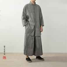 风男装立领廓形新中式男士衬衫C208P85，男装衬衫，钱塘802