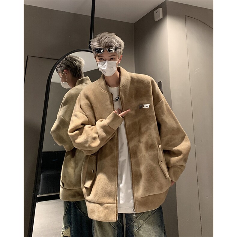美式复古棒球服男2025秋季潮牌工装飞行夹克XZ514-2-24246-P118,男装夹克,星座514-2(原B239)