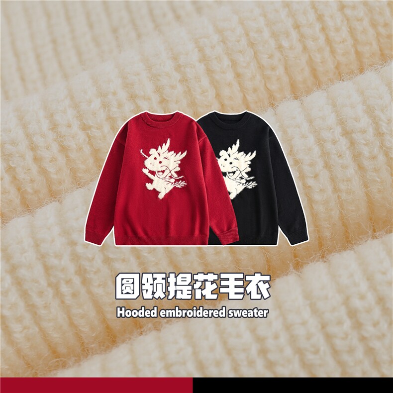 2025冬圆领北极绒640g毛衣--1308模特图控价118,男装针织衫/毛衣,电商S012（CATTEE）
