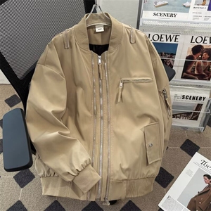 双拉链飞行服夹克男女春秋休闲短款外套上衣8896 P70图片