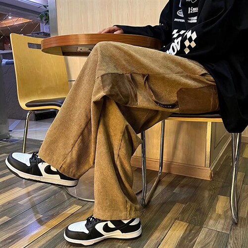 日系工装裤男春秋休闲阔腿长裤K2025P33,男装休闲裤,星座1116-2