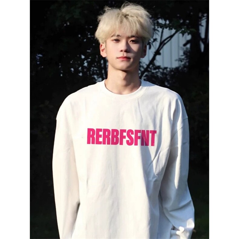 重磅260g美式潮牌长袖t恤男款春秋季高街复古打底衫圆领内搭上衣，男装T恤，星座506A