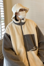 羊羔绒撞色棉衣男士冬季潮牌加厚保暖棉袄棉服MY002p138控158，男装棉衣，星座605(原A050)