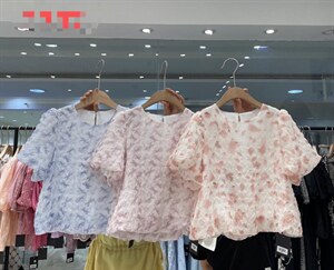 夏季新款 定制面料印花小衫图片
