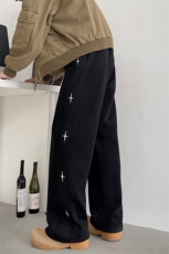 秋冬刺绣星星差价大XZ806-常规：CK03009-P48加绒:CK03009加绒P58，男装休闲裤，四季星座806