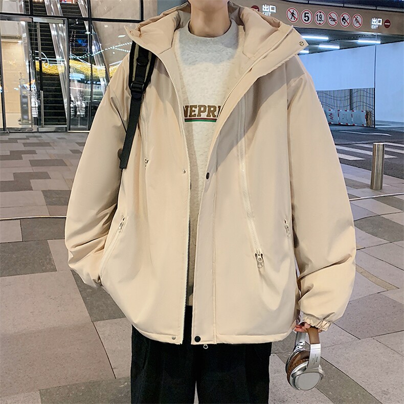 冬季男士冲锋衣棉衣加厚连帽防水棉服青年棉袄潮A266-MY6160-P65,男装夹克,电商A266