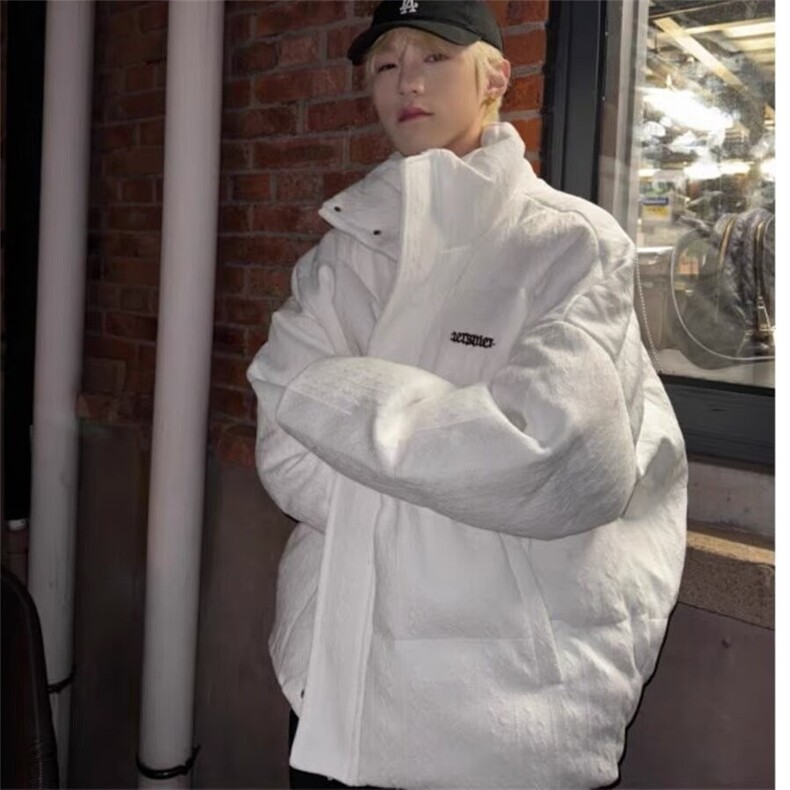 棉衣男款冬季加厚美式高街vibe面包服外套设计感情侣棉服M400-p88,男装棉衣,星座1008