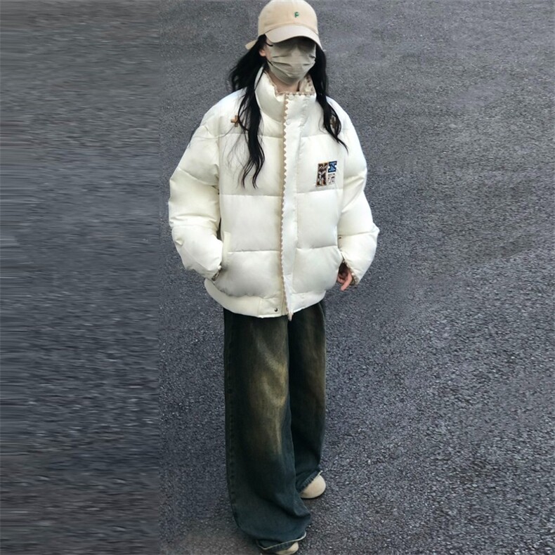 超好看民族风复古刺绣立领羽绒棉袄2025年巨好看超火情侣面包服潮,女装棉衣/棉服,星座1210-1