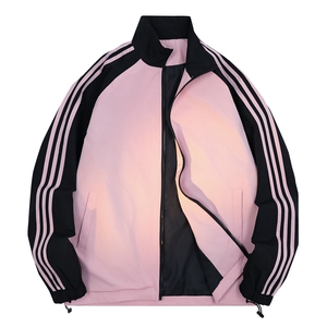 光板二开  春秋装防水织带拼袖撞色立领夹克外套F520  TP58图片