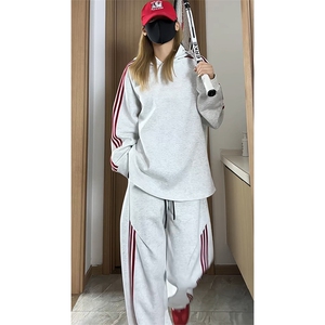 连帽美式三条杠卫衣卫裤套装W4705特P42控89/K8689特P40控79图片