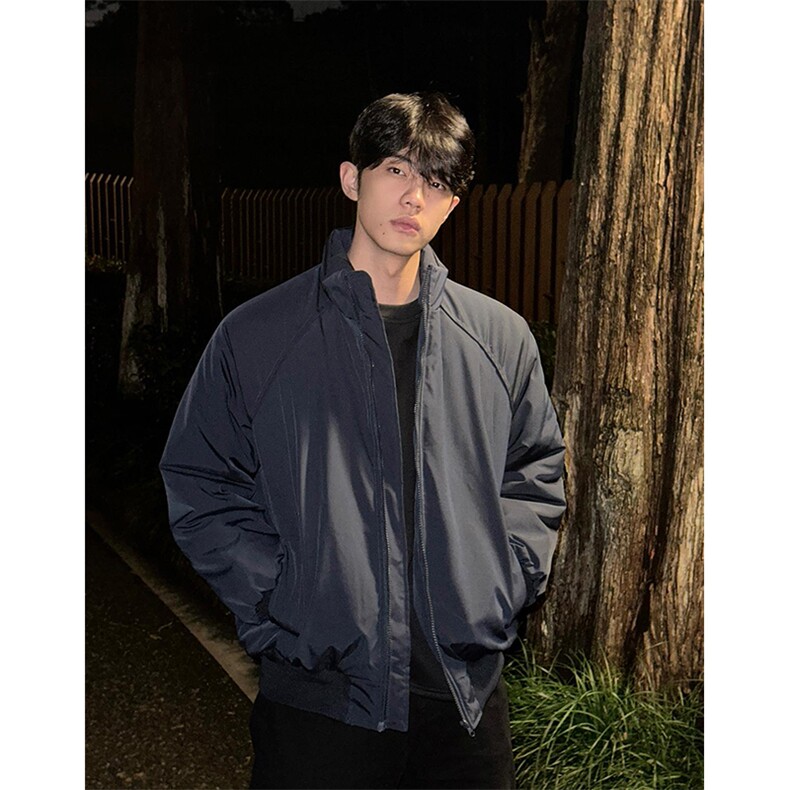 现货美式高街休闲棉衣夹克三防立领纯色户外工装加厚棉服外套,男装夹克,电商A486