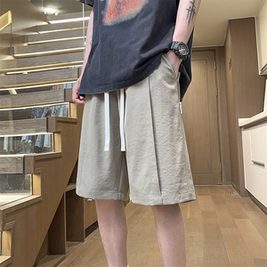 港风工装休闲裤高街五分裤宽松沙滩裤直通短裤DK236 P28图片