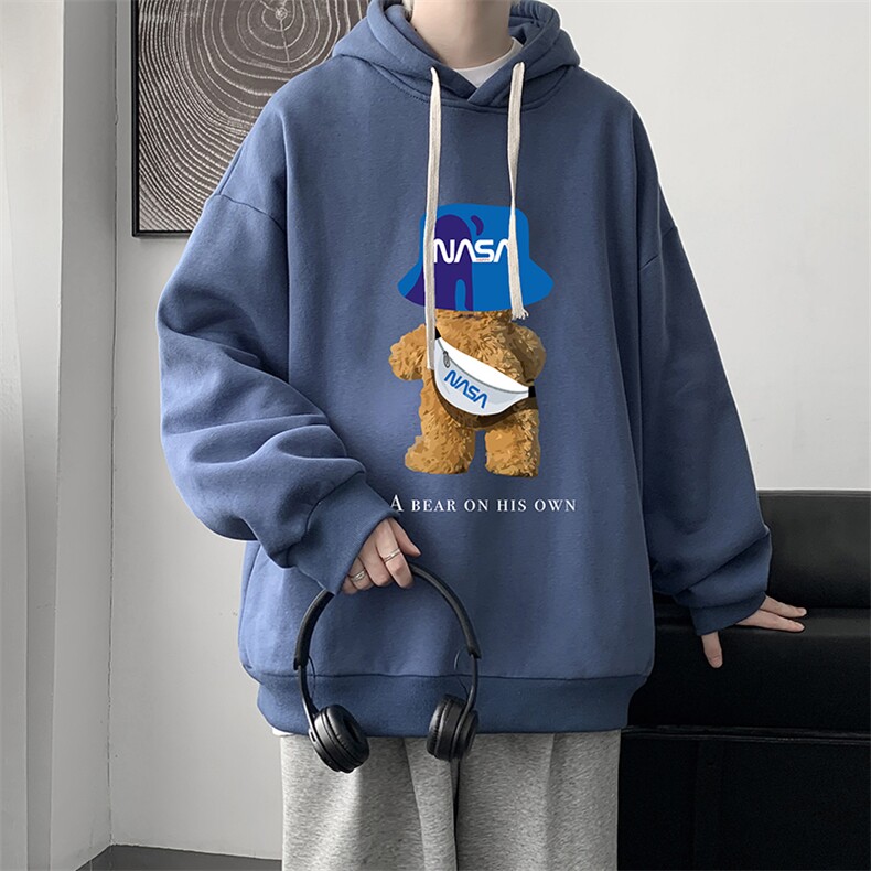 纯棉连帽卫衣男大码运动帽衫宽松薄WY2288-P35,男装卫衣,电商A040