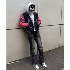 【有货】DLS168-特批88秋季款夹克粉袖KK外套学生男女情侣棒球服，男装夹克，星座603-2
