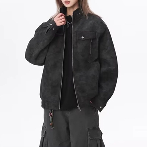 现货 网图 得物 抖音品质 PU皮夹克机车立领皮衣 JK306-1 P65图片