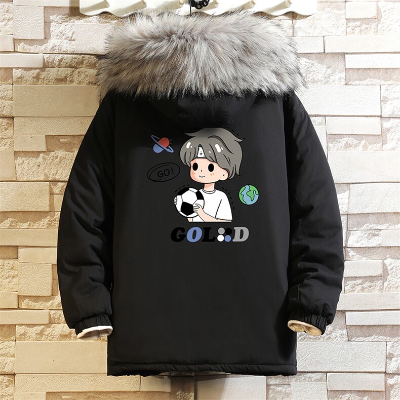 MM48207-P130冬季大毛领衣男士大码加厚袄男服砖墙,男装棉衣,电商A040A