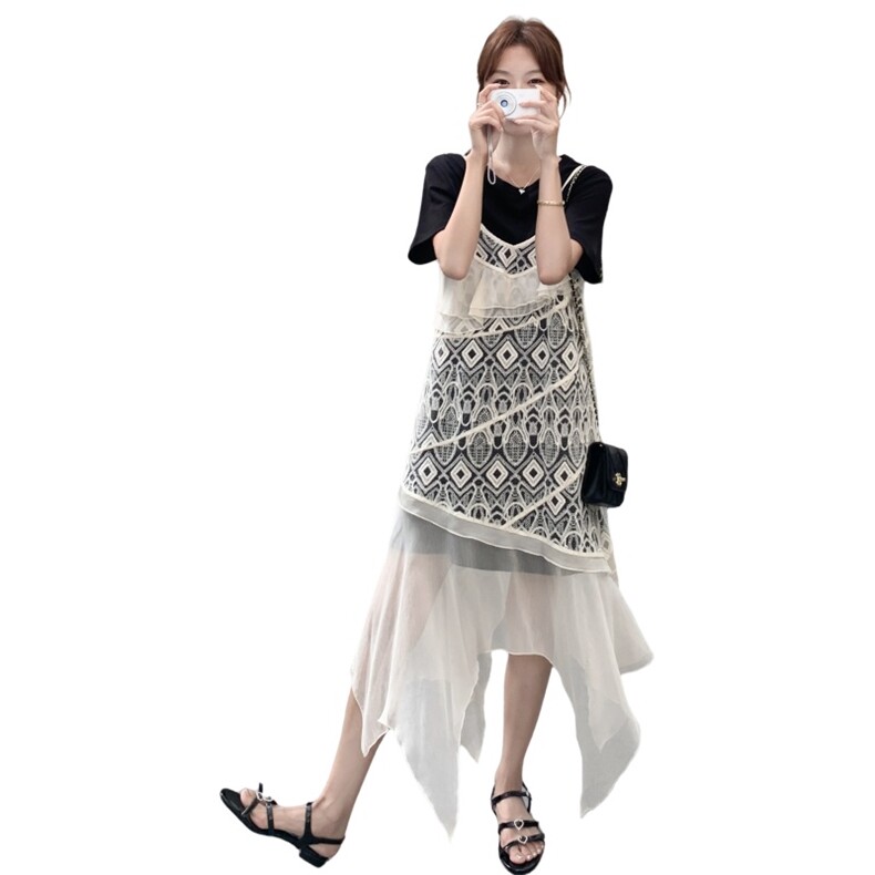 现货蕾丝吊带连衣裙2C105-0522-P145-K218,女装连衣裙,2C105