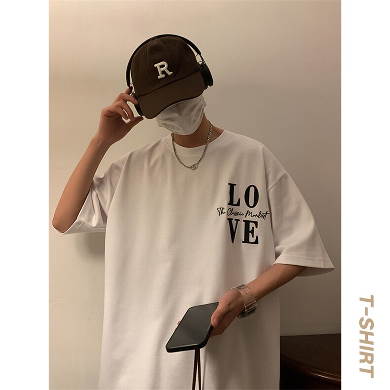 港风暖光短袖男t恤夏季休闲百搭刺绣圆领T恤男上衣TC3131-P25控45图片