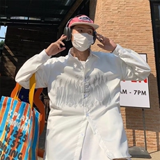 气质长袖衬衫时尚原宿文艺青春流行日系潮流免烫衬衣，男装衬衫，星座716-2