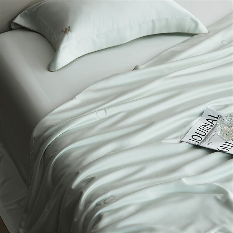 新款A类冷凝超柔超细旦有机夏被四件套-巴黎印象，被套/被芯，一起卖家纺