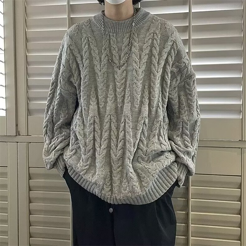 麻花毛衣男圆领韩版潮流针织衫新款秋冬MY05-P50,男装针织衫/毛衣,星座208-5