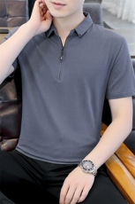 ！男款冰丝凉爽polo衫夏季薄款撞色翻领短袖T8188P21，男装T恤，星座914